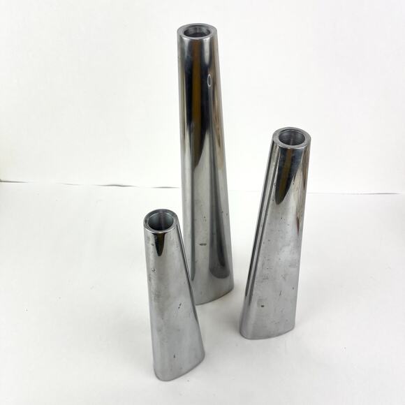 Ikea Modern Minimalist Triangular Profile Tapered Candleholders - Picture 4 of 9